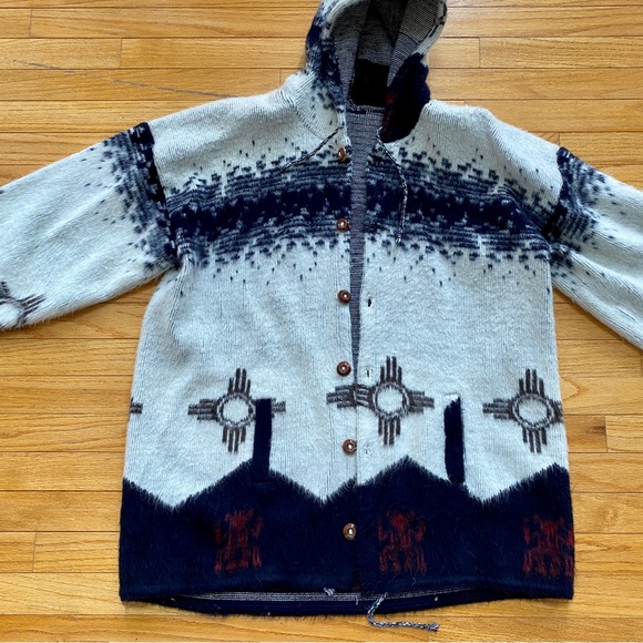 Alpaca wool Mens button up jacket XXL - Picture 2 of 8